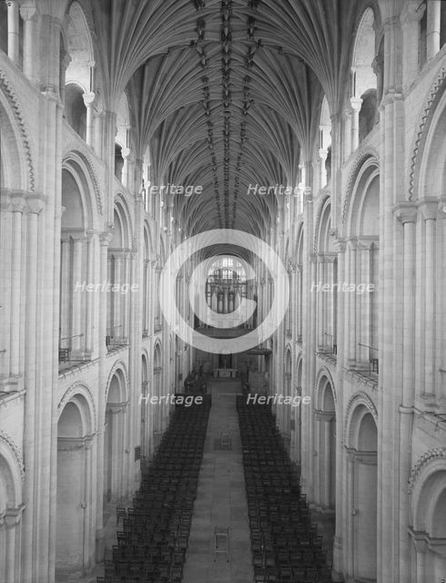 Vaulted ceiling, Norwich Cathedral, Norfolk, c1955.  Creator: Arthur Charles Kirby Ware.