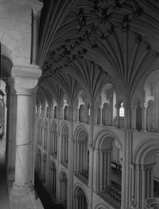 Vaulted ceiling, Norwich Cathedral, Norfolk, c1955. Creator: Arthur Charles Kirby Ware