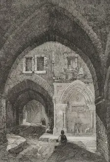 Vaulted street, Jerusalem, 1840. Creator: Émile Rouargue