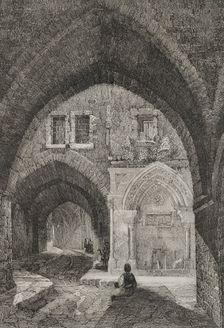 Vaulted street, Jerusalem, 1840. Creator: Émile Rouargue