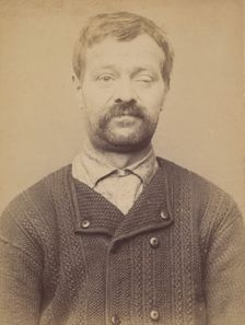 Vaury. Charles, Joseph. 43 (ou 44) ans, né le 31/3/59 à Sedan. Mécanicien. Anarchiste. 16/..., 1894. Creator: Alphonse Bertillon