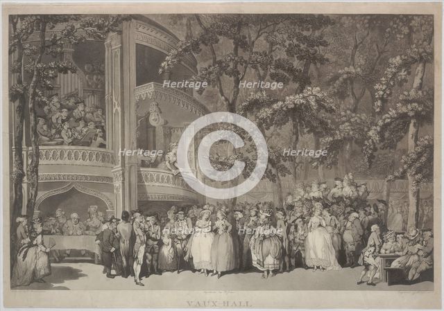 Vaux-hall, June 28, 1785., June 28, 1785. Creators: Robert Pollard, Francis Jukes.
