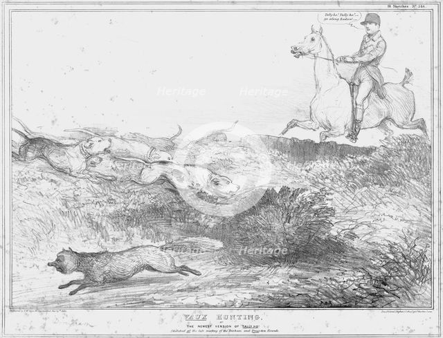 'Vaux Hunting, or the Newest Version of Tally Ho!',1834. Creator: John Doyle.