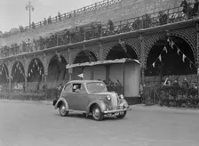 Vauxhall 10 of Miss IM Burton at the RAC Rally, Madeira Drive, Brighton, 1939. Artist: Bill Brunell