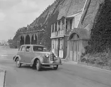 Vauxhall 14-6 of GL Boughton competing in the RAC Rally, Madeira Drive, Brighton, 1939. Artist: Bill Brunell