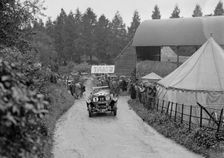 Vauxhall 30/98 of D Tinker competing in the MAC Shelsley Walsh Hillclimb, Worcestershire, 1927. Artist: Bill Brunell