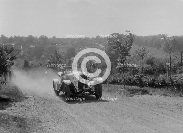 Vauxhall 30/98 of G Warburton, BOC Hill Climb, Chalfont St Peter, Buckinghamshire, 1932. Artist: Bill Brunell.