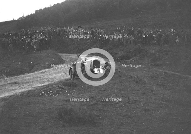 Vauxhall 30-98 of Humphrey Cook competing in the Caerphilly Hillclimb, Wales, 1922. Artist: Bill Brunell.