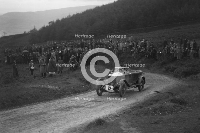 Vauxhall 30-98 of Humphrey Cook competing in the Caerphilly Hillclimb, Wales, 1922. Artist: Bill Brunell.