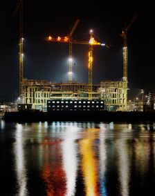 Vauxhall Cross, Albert Embankment, Vauxhall, Lambeth, London, 03/12/1990. Creator: John Laing plc