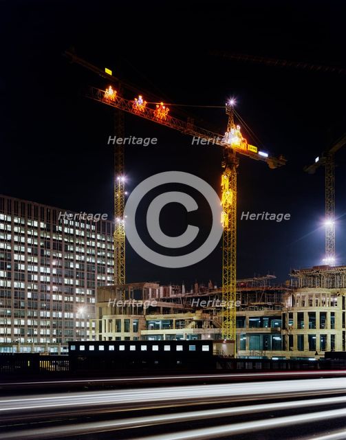 Vauxhall Cross, Albert Embankment, Vauxhall, Lambeth, London, 03/12/1990. Creator: John Laing plc.