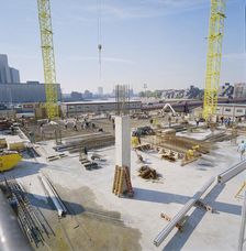 Vauxhall Cross, Albert Embankment, Vauxhall, Lambeth, London, 08/10/1990. Creator: John Laing plc