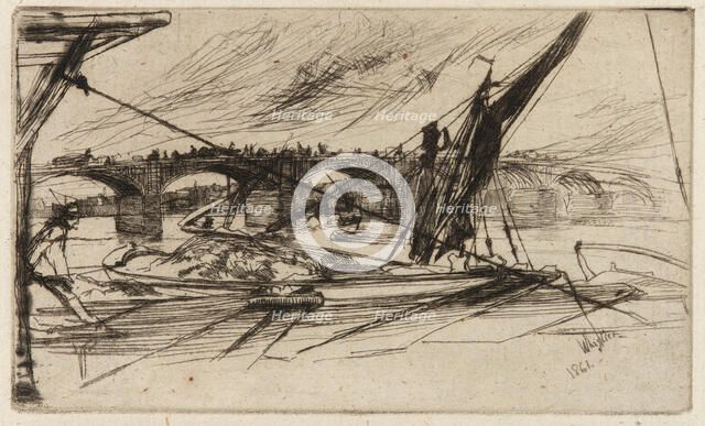 Vauxhall Bridge, 1861. Creator: James Abbott McNeill Whistler.