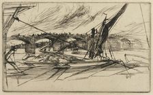Vauxhall Bridge, 1861. Creator: James Abbott McNeill Whistler