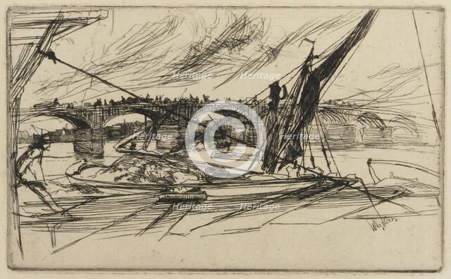 Vauxhall Bridge, 1861. Creator: James Abbott McNeill Whistler.