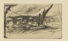 Vauxhall Bridge, 1861. Creator: James Abbott McNeill Whistler