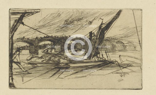 Vauxhall Bridge, 1861. Creator: James Abbott McNeill Whistler.