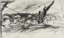 Vauxhall Bridge, 1861. Creator: James Abbott McNeill Whistler