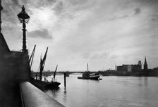 Vauxhall Bridge from Albert Embankment, Lambeth, London. Creator: Unknown