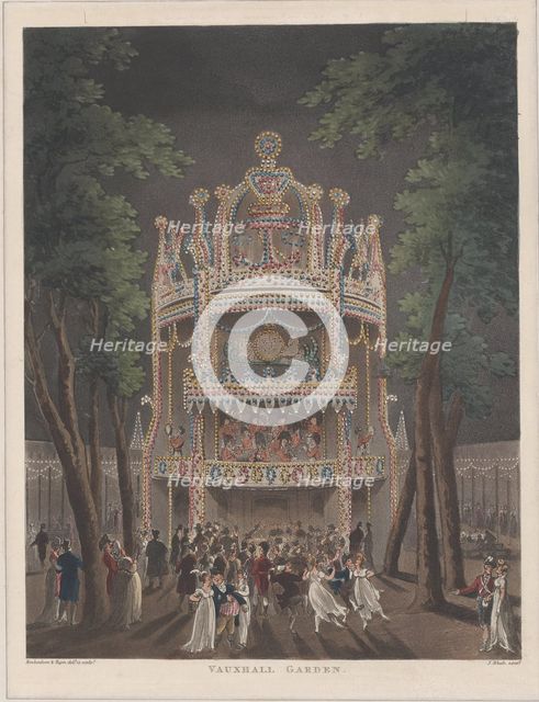 Vauxhall Garden, 1809., 1809. Creators: Thomas Rowlandson, J. Bluck, Augustus Charles Pugin.