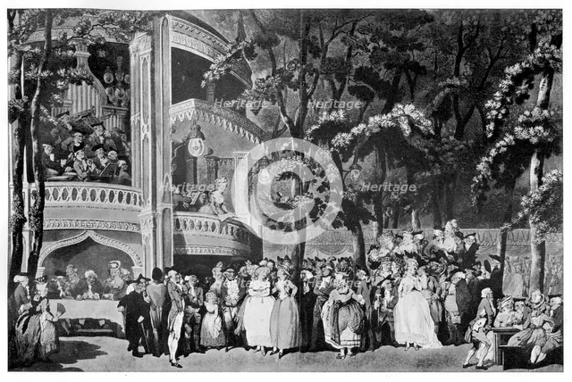 'Vauxhall Gardens', 1795.Artist: Thomas Rowlandson
