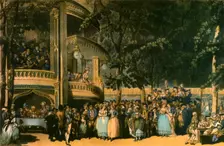 Vauxhall Gardens, Lambeth, c1785, (1942). Creators: Robert Pollard, Francis Jukes