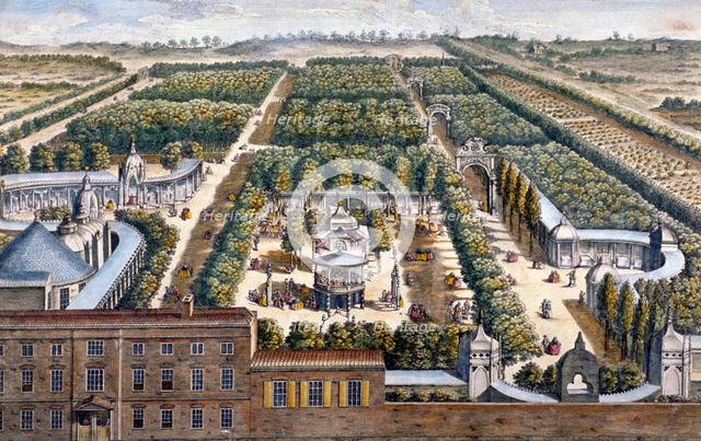 Vauxhall Gardens, Lambeth, London, 1751.          Artist: Johann Sebastian Muller