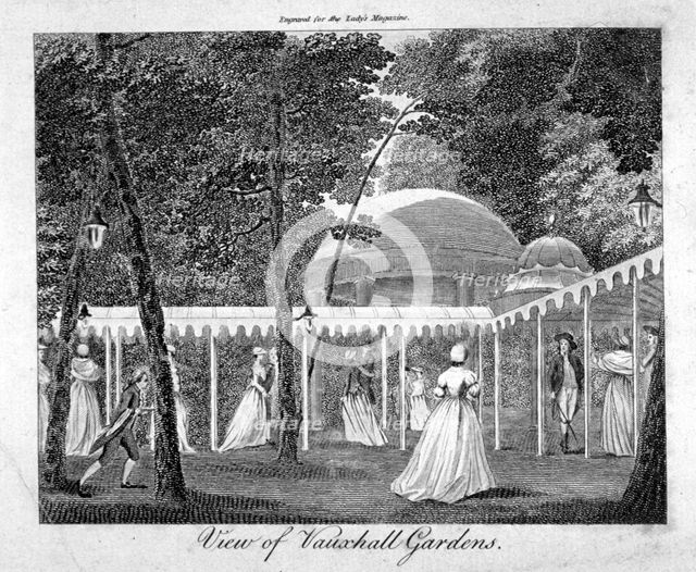 Vauxhall Gardens, Lambeth, London, c1750. Artist: Anon