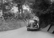 Vauxhall saloon of KFA Walker competing in the MCC Torquay Rally, 1938. Artist: Bill Brunell