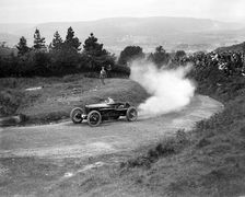Vauxhall TT of Humphrey Cook competing in the Caerphilly Hillclimb, Wales, 1923. Artist: Bill Brunell