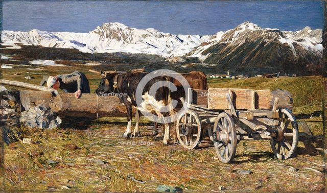 Vacche aggiogate (Cows at the Watering Place), 1888.