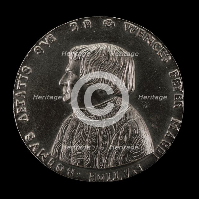 Václav Payer (Wenceslaus Beyer), 1488-1537, State Physician of Bohemia [obverse], 1526. Creator: Master M.P..