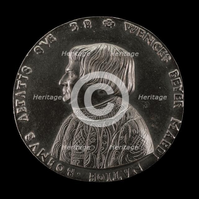 Václav Payer (Wenceslaus Beyer), 1488-1537, State Physician of Bohemia [obverse], 1526. Creator: Master M.P..