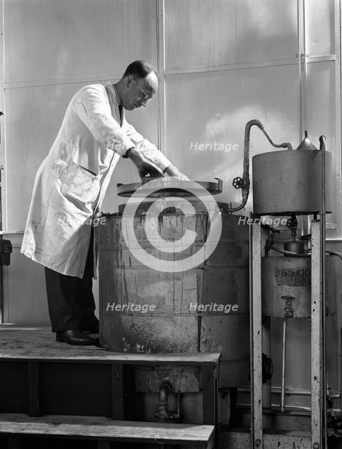 Vacuum absorbtion chamber, Edgar Allen Steel Co, Sheffield, South Yorkshire, 1962. Creator: Michael Walters.