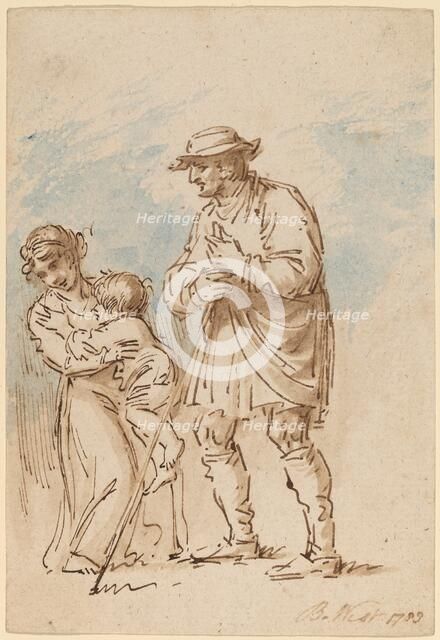 Vagabond Family [recto], 1788. Creator: Benjamin West.
