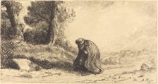 Vagabond Moving along a Lane (Un vagabond passant dans une ruelle). Creator: Alphonse Legros