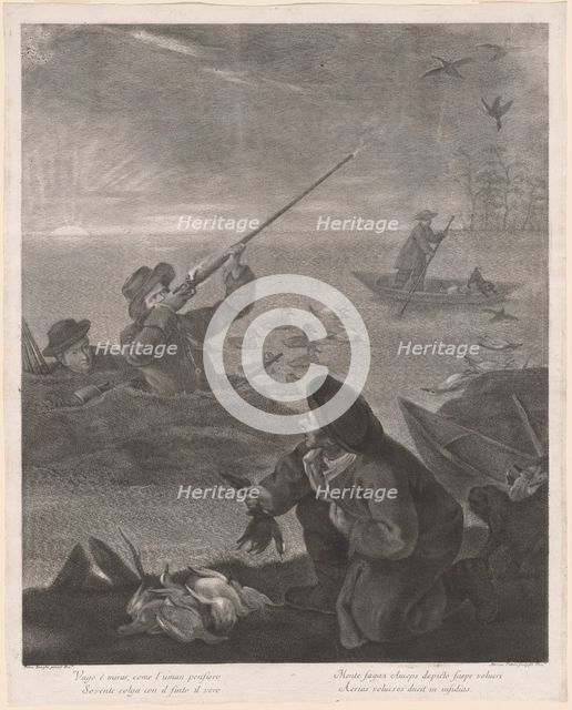 Vago é mirar, come l'uman pensiero... (Shooting from the Hide), 1763. Creator: Marco Alvise Pitteri.