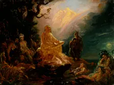 Väinämöinen's playing, sketch. Creator: Robert Wilhelm Ekman