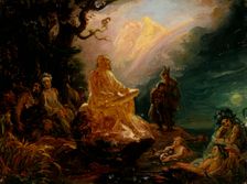 Väinämöinen's playing, sketch. Creator: Robert Wilhelm Ekman