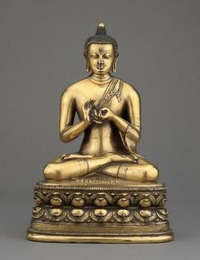 Vairochana Buddha Seated Giving the First Sermon (Dharmachakramudra), late 17th/early 18th century. Creator: Unknown