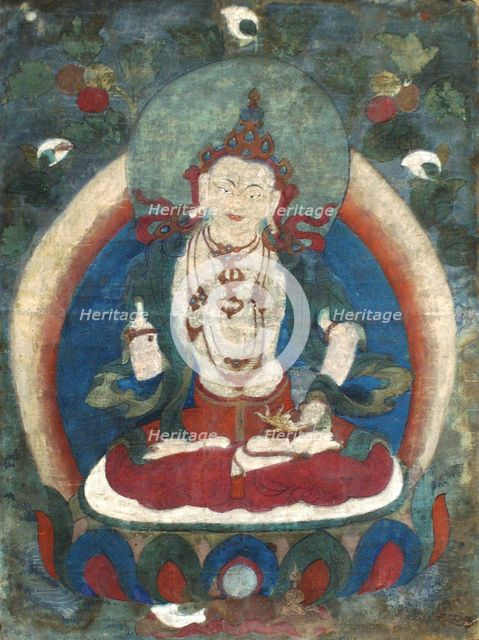 Vajrasattva, Early 19th century. Artist: Tibetan culture  