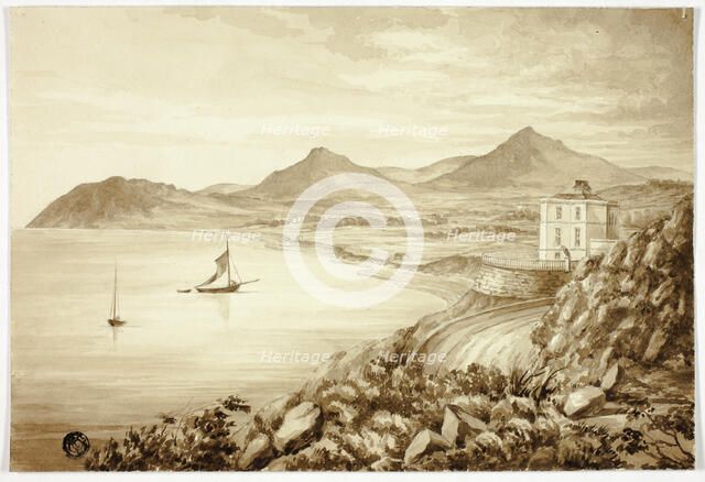 Val of Shanganagh, Dún Laoghaire, with Boats, 1843. Creator: Elizabeth Murray.