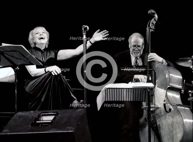 Val Wiseman and Len Skeat, Epsom Playhouse, Surrey, 2001. Artist: Brian O'Connor