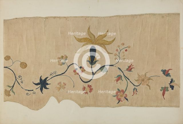 Valance (Detail), c. 1941. Creator: Marion Gaylord.