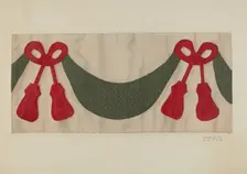 Valance for Tester, c. 1940. Creator: Charlotte Angus