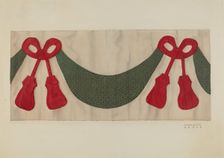 Valance for Tester, c. 1940. Creator: Charlotte Angus