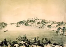 Valaam Monastery on Valaam Island in Lake Ladoga, near St Petersburg, Russia, 1850. Artist: Pyotr Borel
