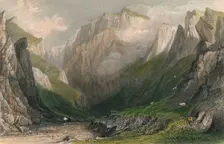 Vale of the Winnets, Derbyshire 1837. Artist: John James Hinchliff