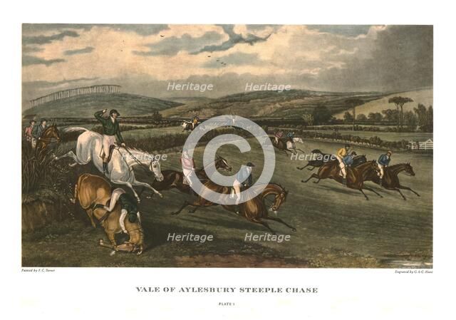 'Vale of Aylesbury Steeple Chase', Plate 1, c1836, (c1955). Creators: Charles Hunt, George Hunt.