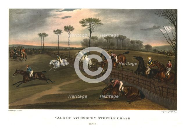 'Vale of Aylesbury Steeple Chase', Plate 3, c1836, (c1955). Creators: Charles Hunt, George Hunt.